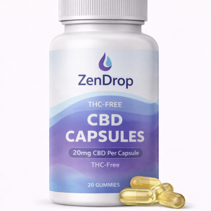 ZenDrop THC-Free CBD Capsules 20mg (30ct)