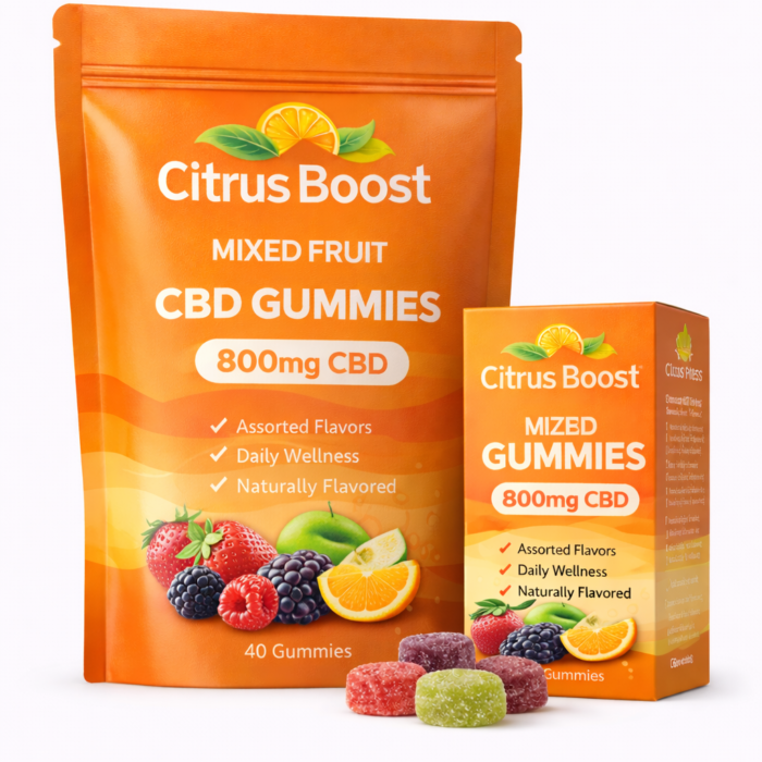 Citrus Boost Mixed Fruit CBD Gummies 800mg (40ct)